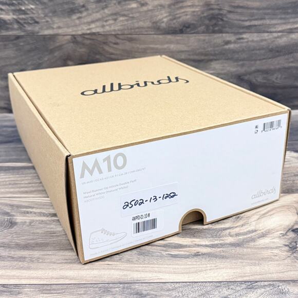 NIB Allbirds 10M Wool Runner-Up Mizzle Double Fluff Sneakers Mens Natural White - Picture 11 of 12